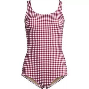 NWT Lands' End Womens Petite Size 18 18P Tugless Low Leg One Piece Swimsuit NEW